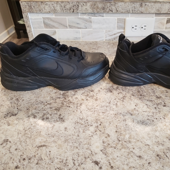 Nike Shoes Air Monarch Black Leather Sneakers 105d Poshmark